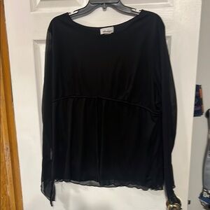 Younique Black Sheer Women's Blouse